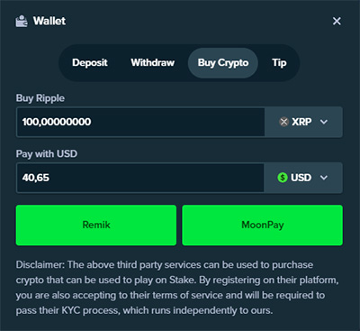 Buy Crypto on Stake