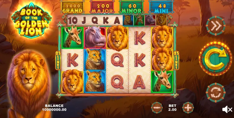 Book of the Golden Lion slot by Zillion Games